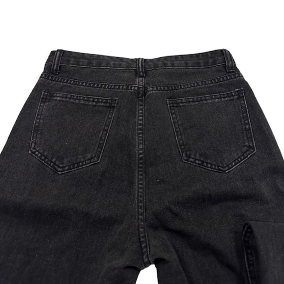 Shein Women's Ripped Boyfriend Jeans Distressed High Waisted Denim Jeans Black M - Picture 6 of 9